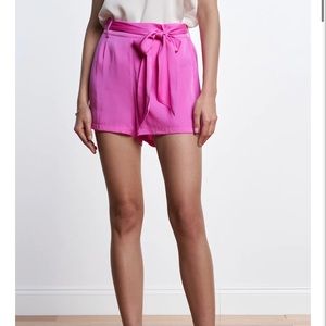 Nouvelle silk95 pure silk hot pink shorts